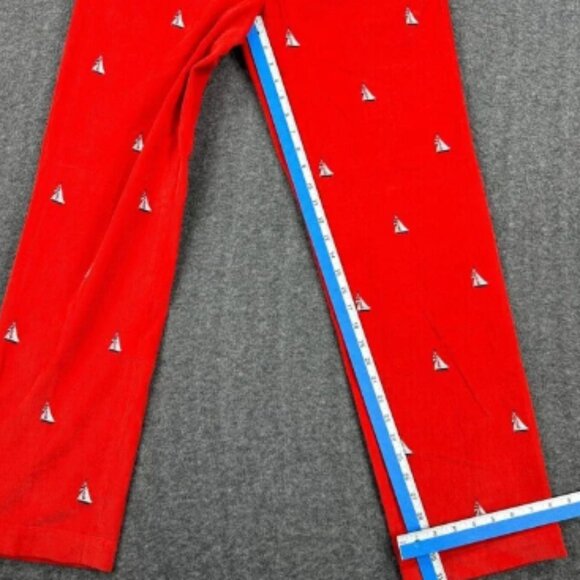 Brooks Brothers Country Club Pants Mens 33x32 Red Sailboat Corduroy Trousers NEW - Picture 11 of 12